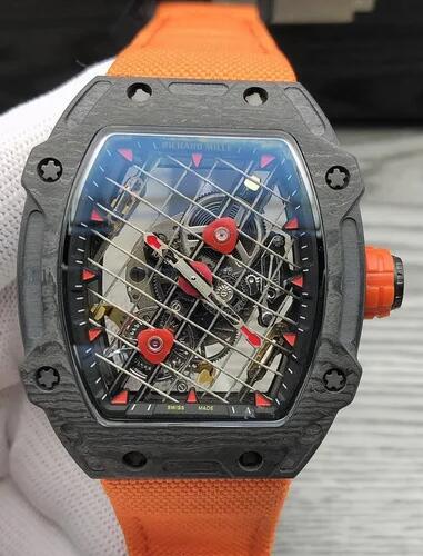 Richard Mille Replica Watch RM 27-04 TOURBILLON RAFAEL NADAL Carbon Orange Textile